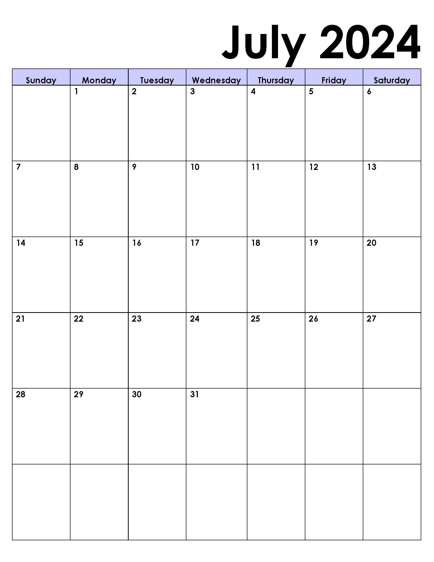 12 Month Calendar July 2024 june 2025 Printable Instant 