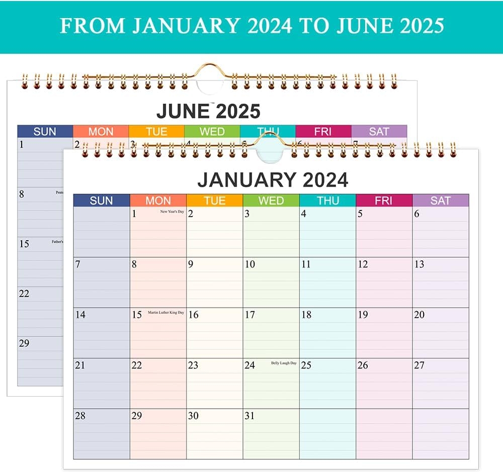 June 2025 Calendar Rainbow