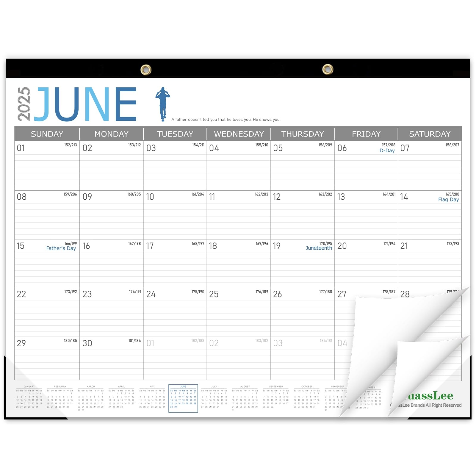 2024 2025 Desk Calendar 18 Months 17 X 22 Inches Large Academic Monthly Calendar From Apr 