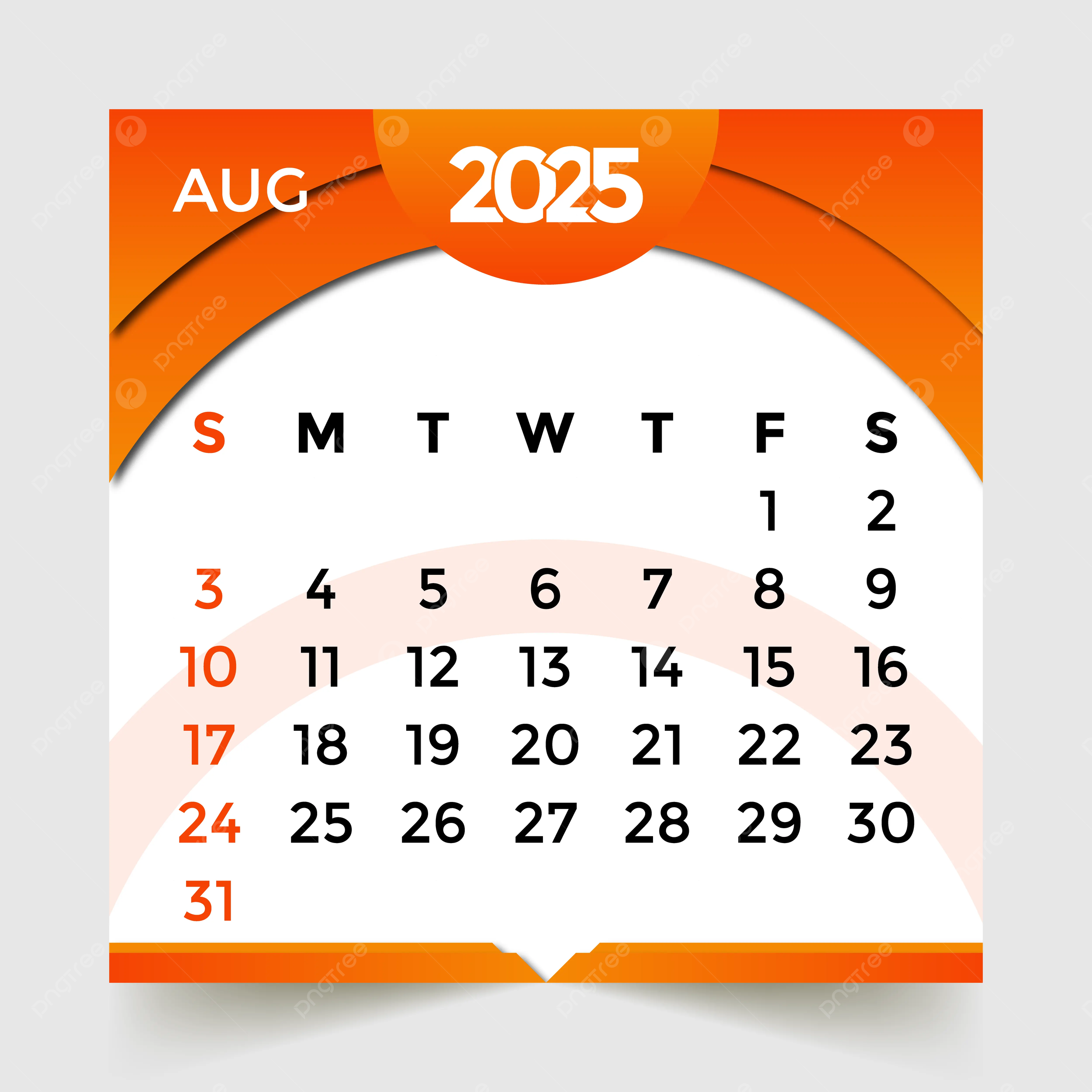 Word Calendar August 2025