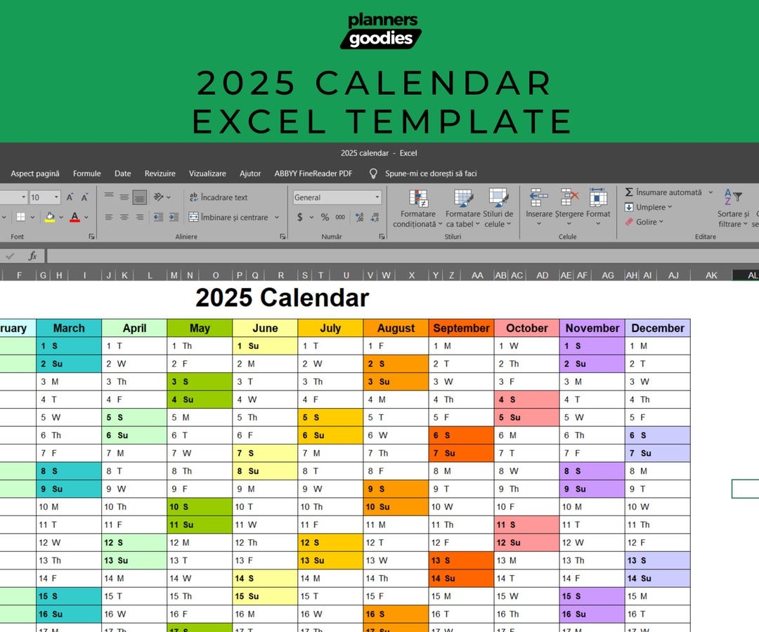 August 2025 Calendar In Excel