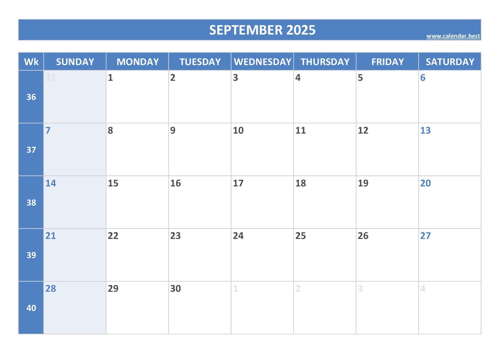 2025 Calendar With Week Numbers US And ISO Week Numbers 