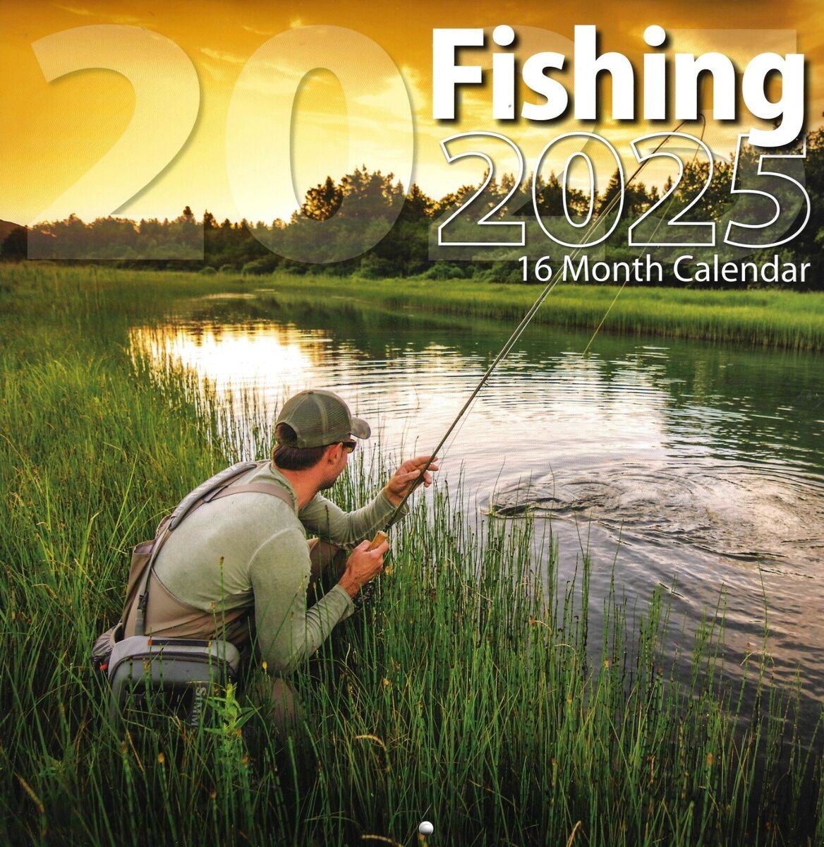 2025 Fishing 16 month Sept 2024 Through Dec 2025 Full Size Calendar