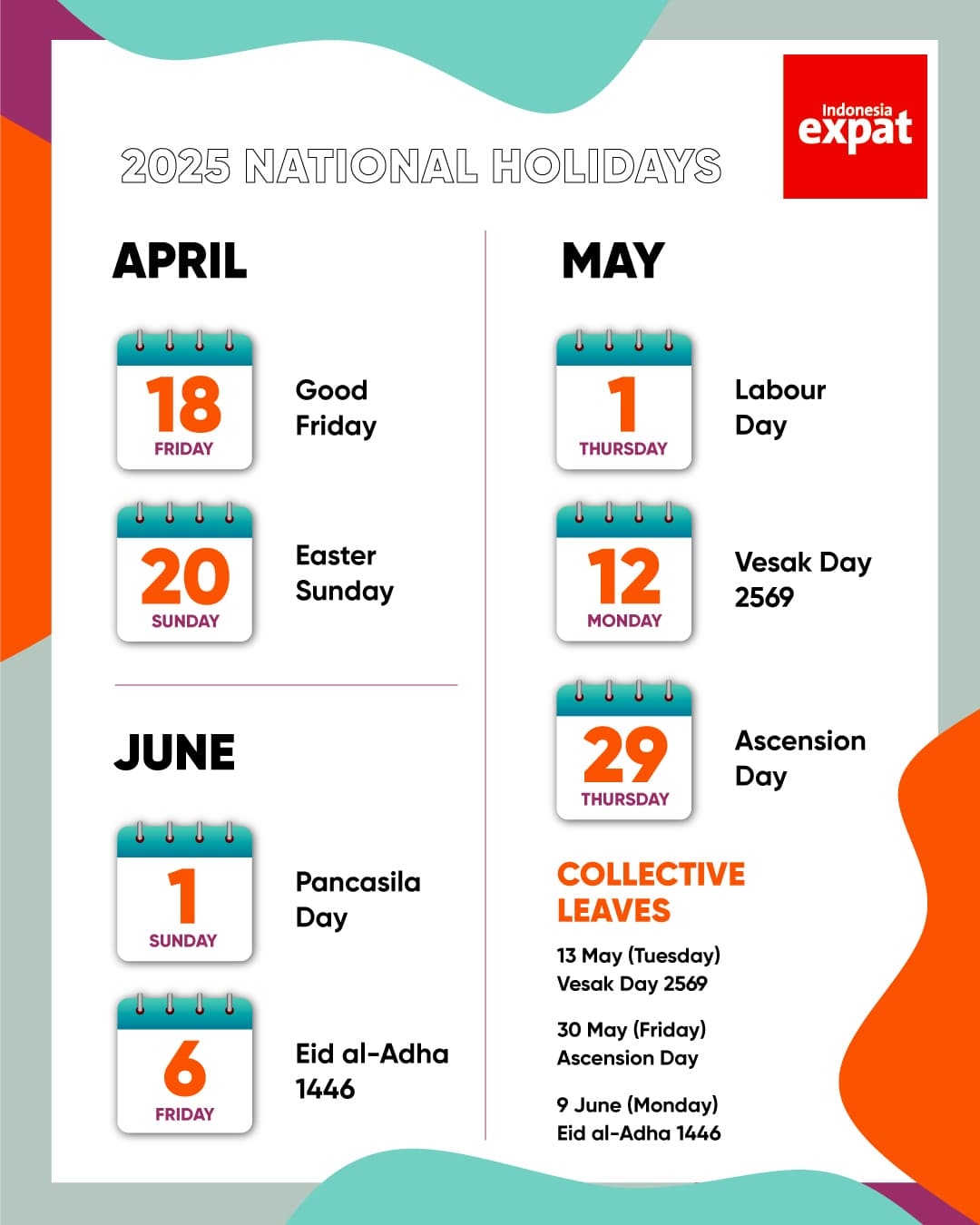 June 2025 National Days Calendar