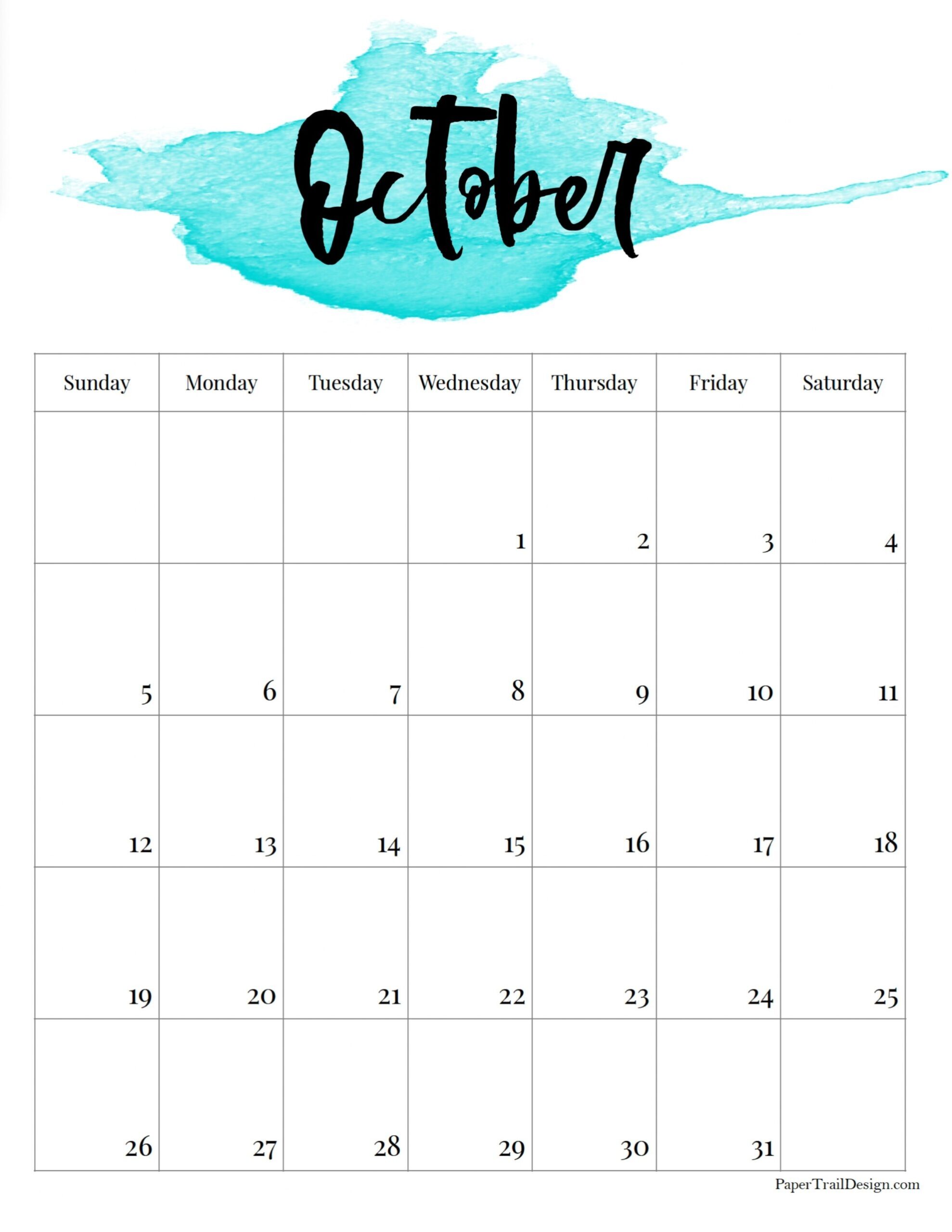 2025 Printable Calendar Watercolor Paper Trail Design