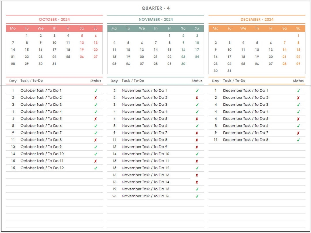 October 2025 Excel Calendar