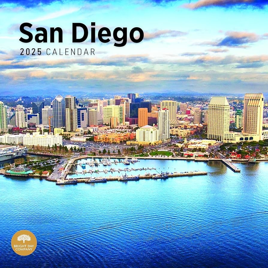 2025 San Diego Monthly Wall Calendar By Bright Day 12 X 12 Inch 