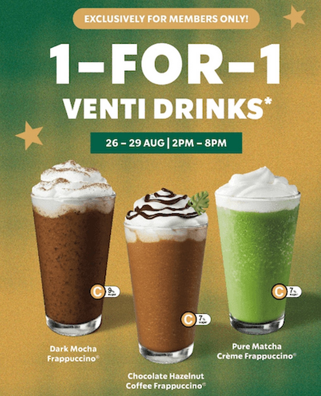 26 29 August 2024 Starbucks Venti Drinks 1 for 1 Promotion Unmissable Treat SG EverydayOnSales
