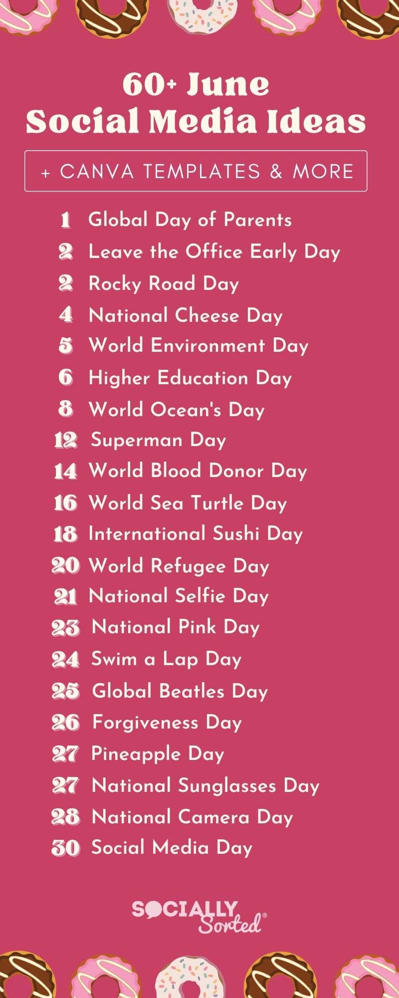 June 2025 Calendar Social Media