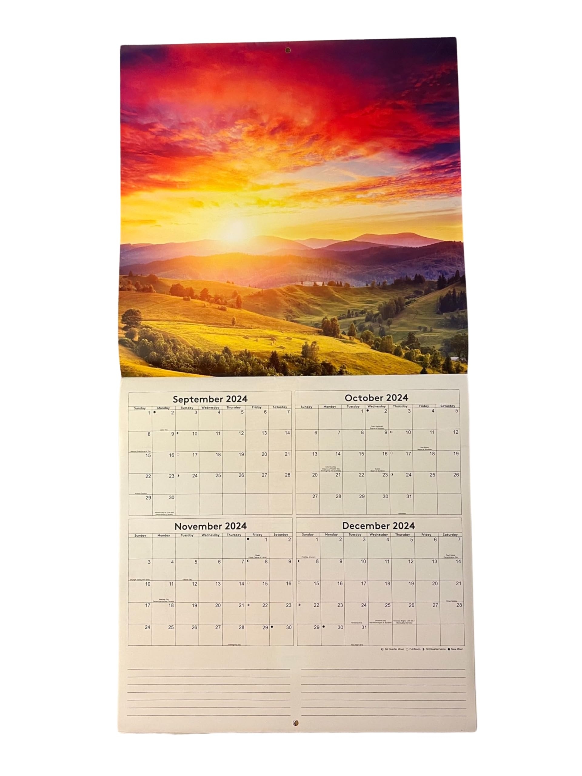 Amazon 2025 Sun Rises U0026 Sunsets 12 Month Wall Calendar 12 X 24 Inches Office Products