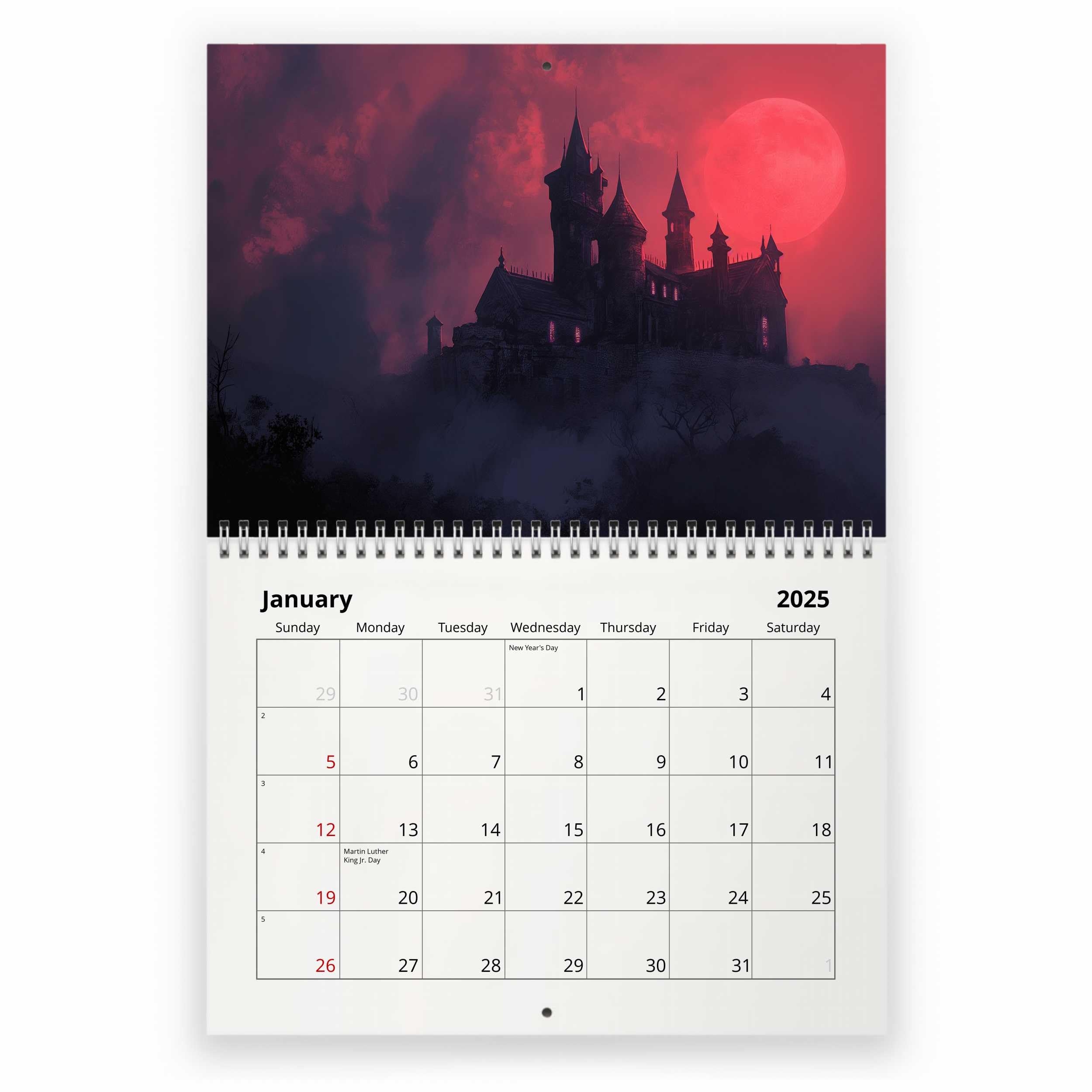 Amazon Generic Gothic 2025 Wall Calendar Office Products