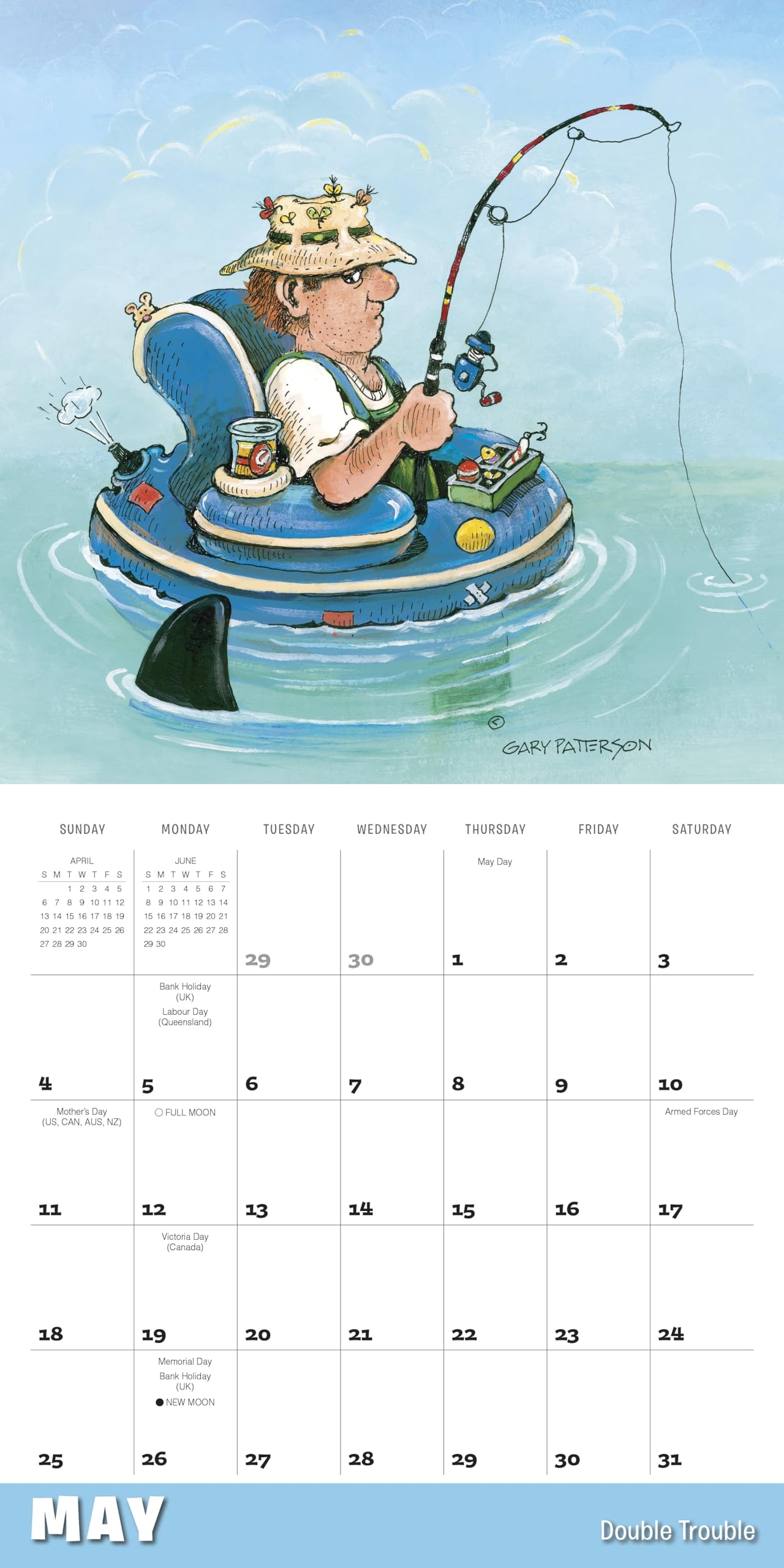 Amazon Gone Fishing 2025 Wall Calendar By Gary Patterson 12