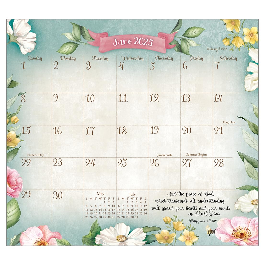 Amazon Legacy Publishing Group 2025 Magnetic Calendar Pad Faithful Heart And Home 9 375