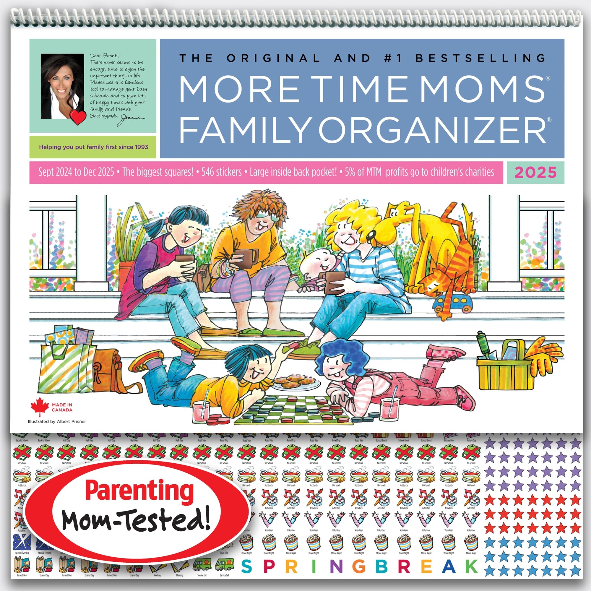 Amazon More Time Moms Family Organizer U0026 Calendar 2025 15x22 