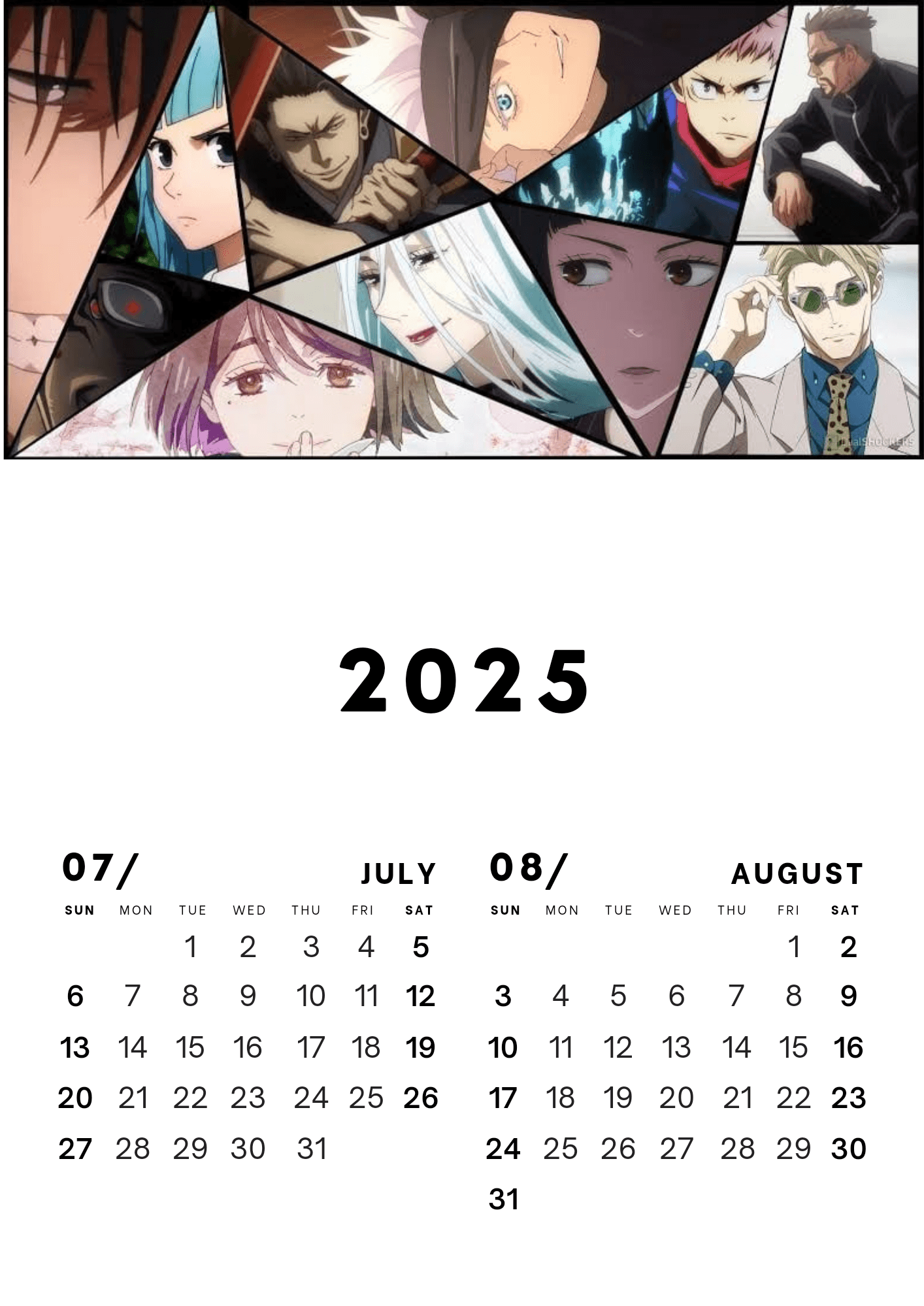 Anime Calendar By Meliodassin015 Raket PH