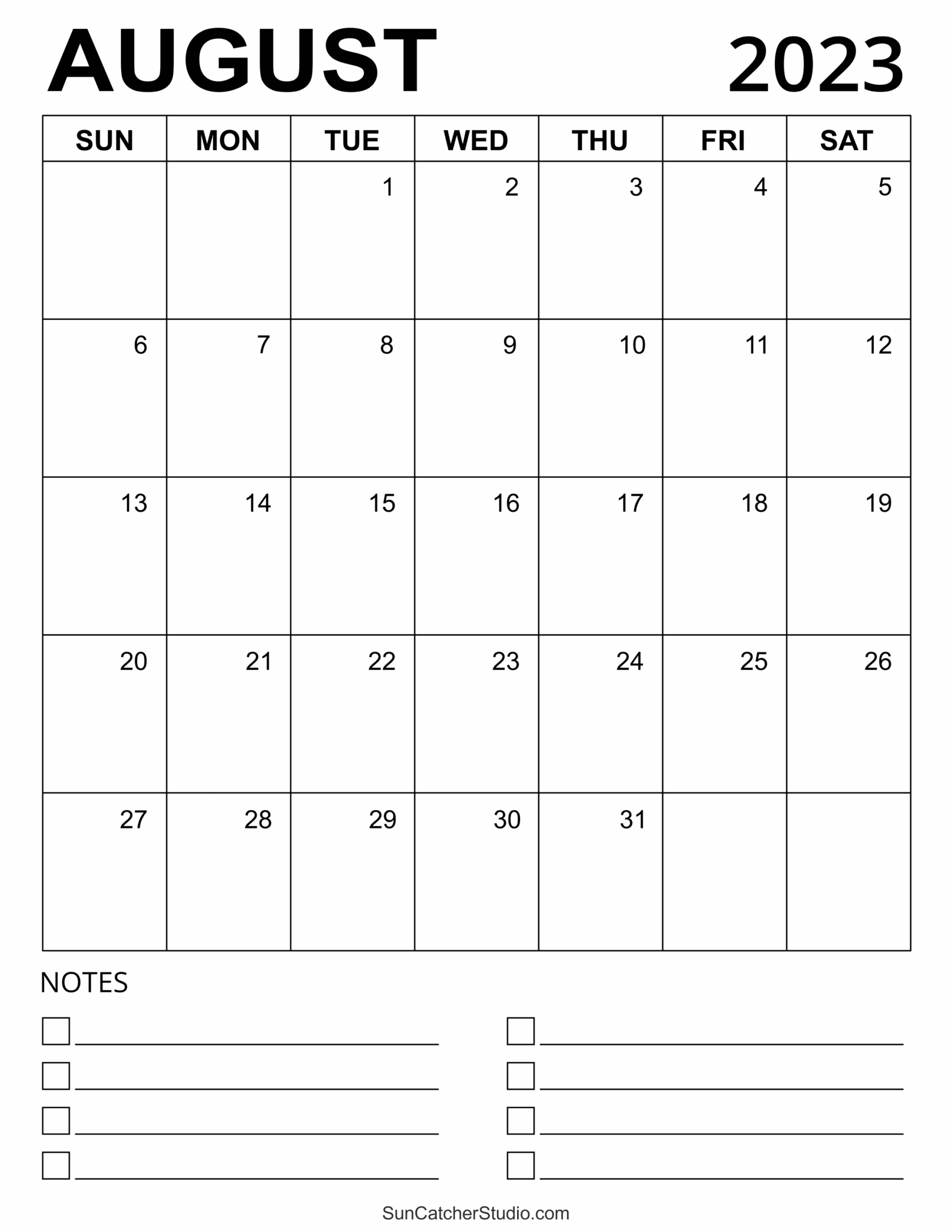 August 2023 Calendar Free Printable Free Printables Monograms Design Tools Patterns U0026 DIY Projects