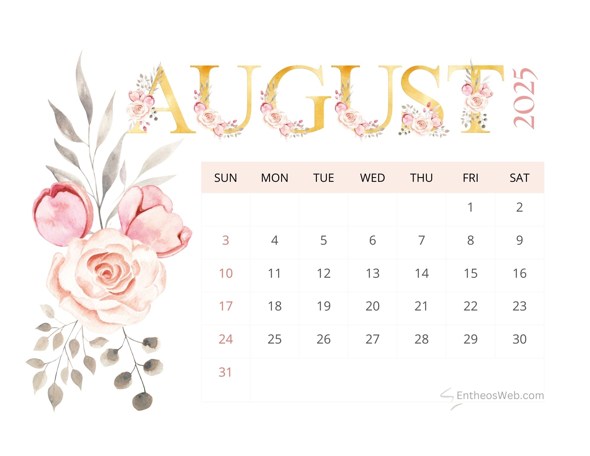 Fun Calendar August 2025