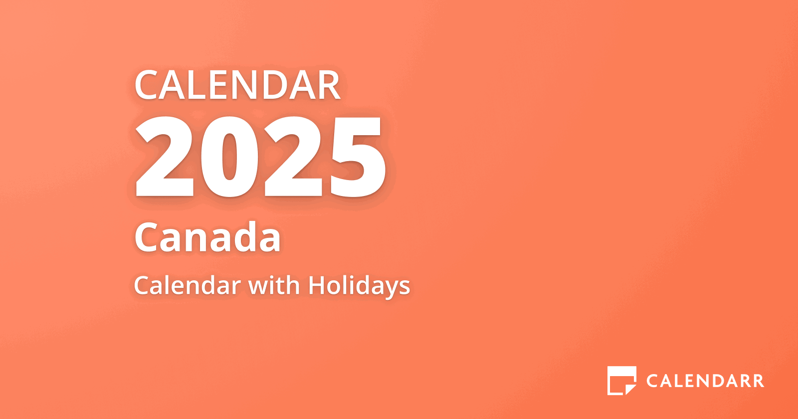 Canada Calendar August 2025