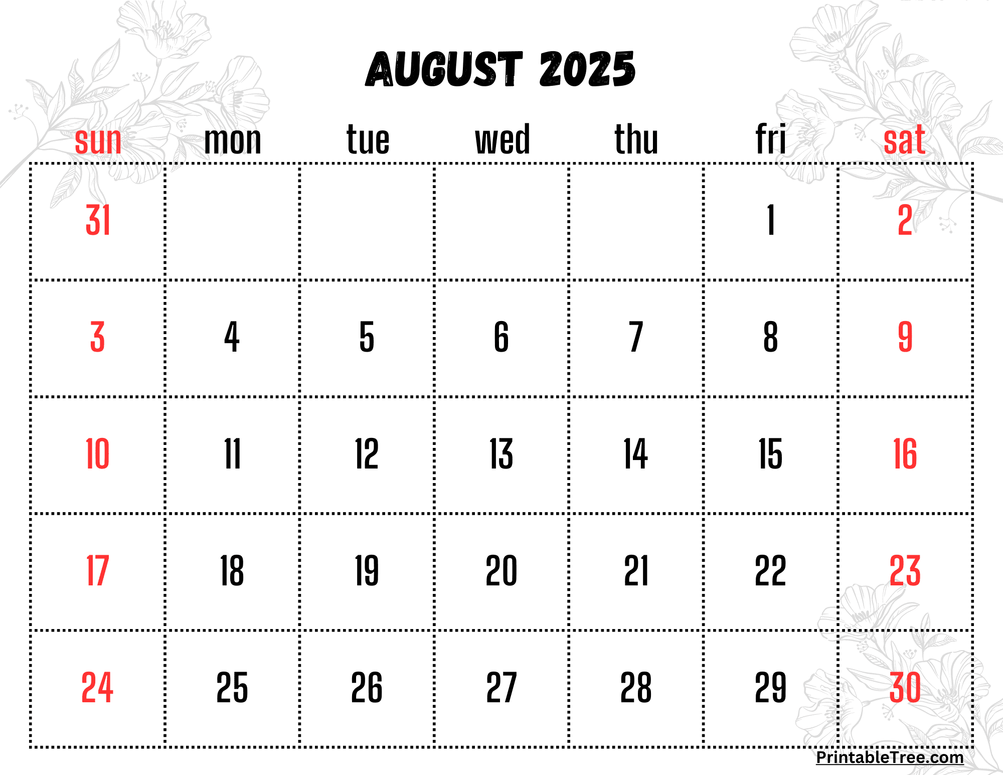 Calendar With Holidays August 2025