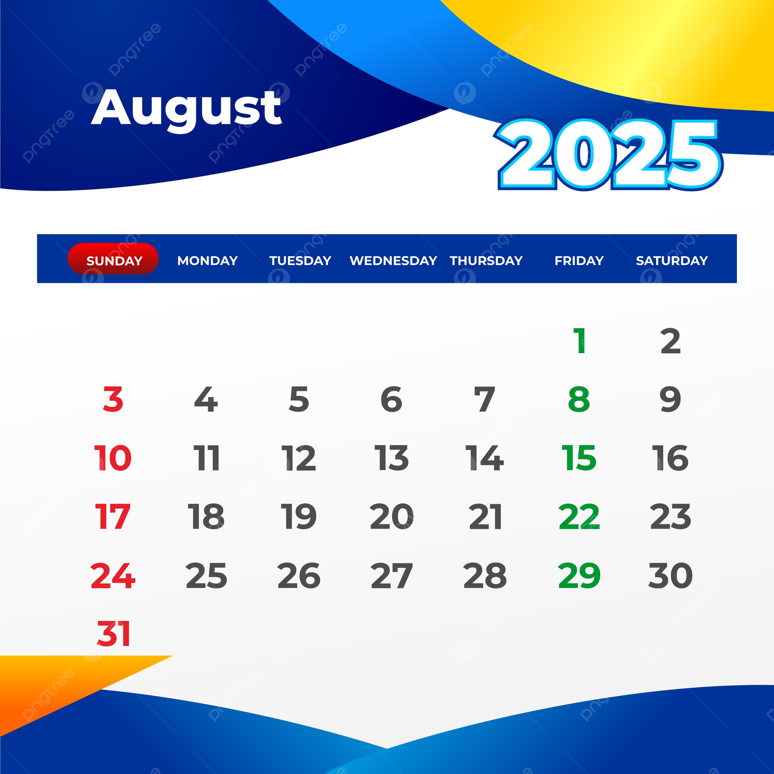 August 2025 Islamic Calendar
