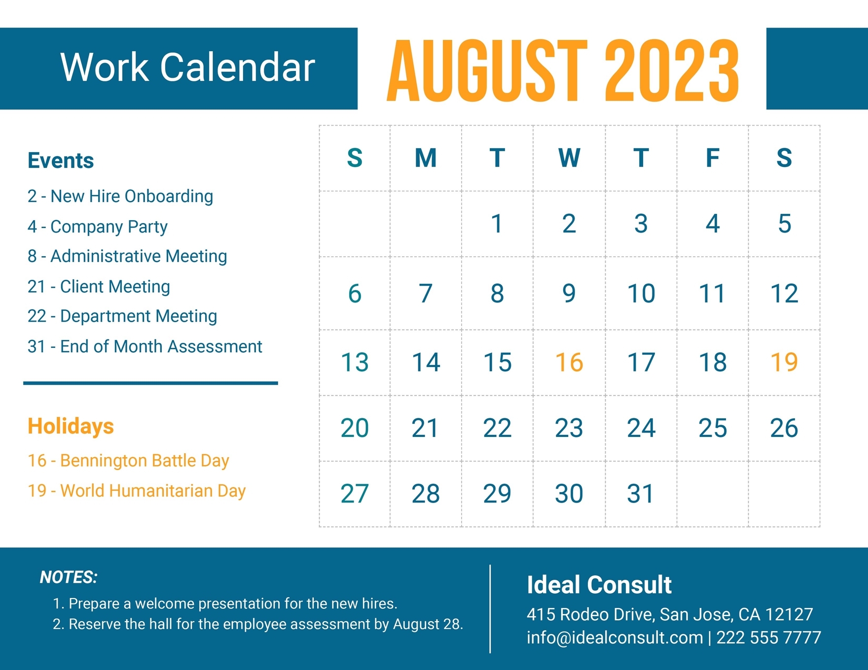 August 2025 Calendar Template With Holidays In Illustrator Word 