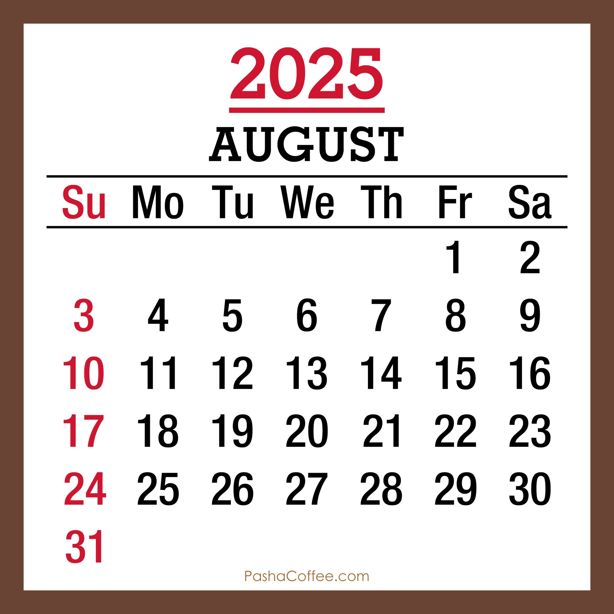 Can I See A Calendar For August 2025