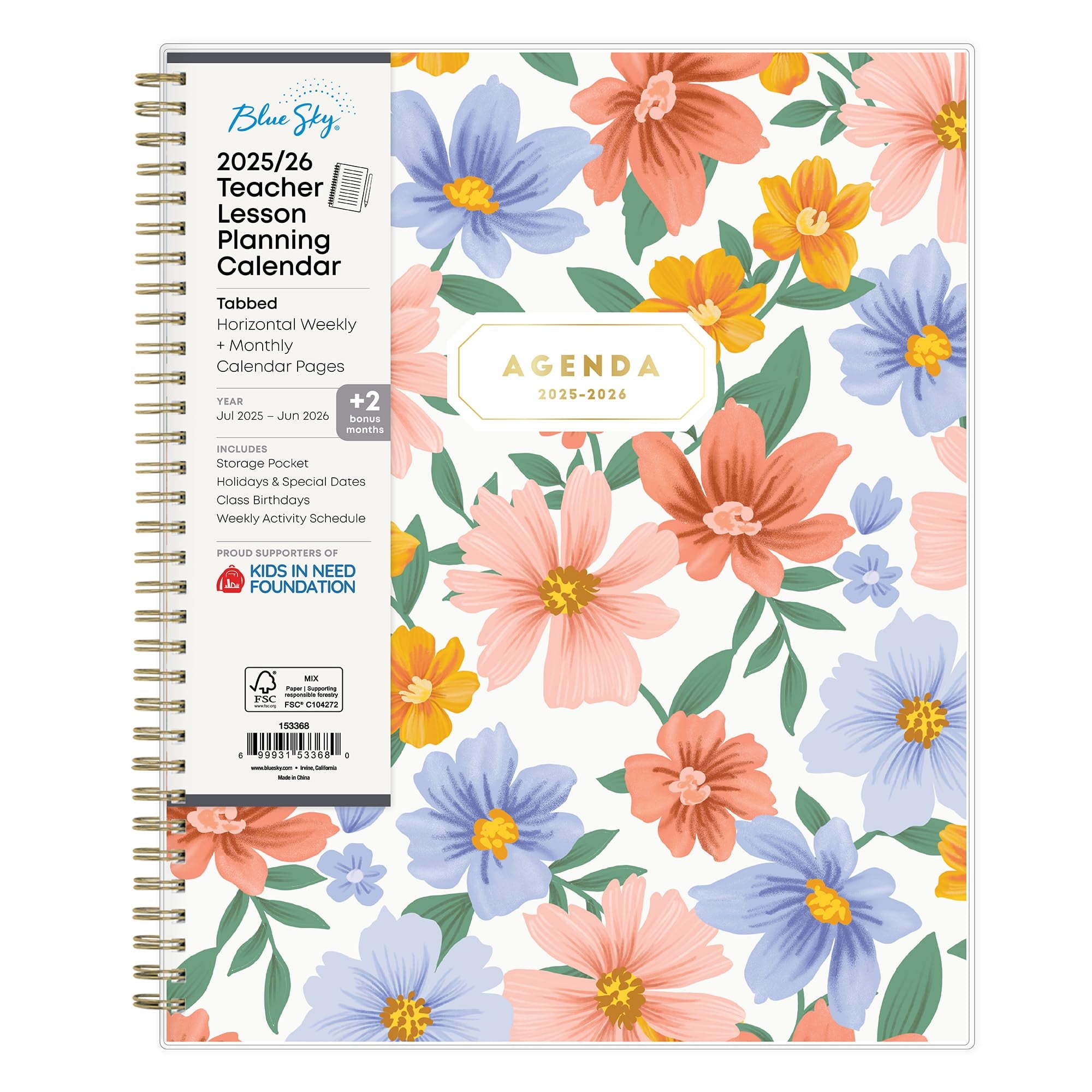 Blue Sky Weekly/Monthly Planning Calendar July 2023-June 2025