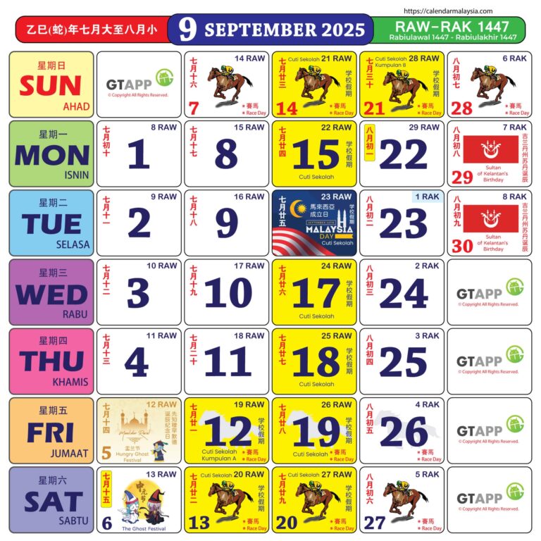 Calendar Malaysia 2025 Calendar Malaysia
