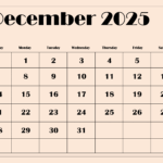 December 2025 Calendar Printable PDF Template With Holidays