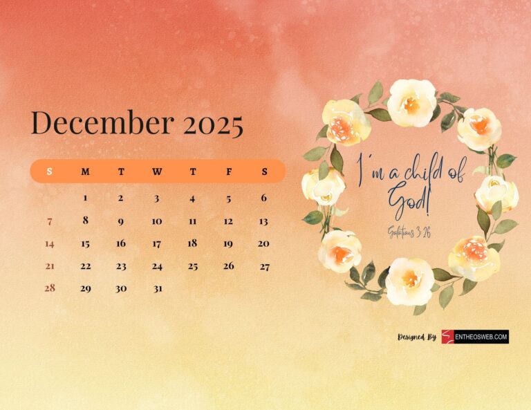 December 2025 Calendar Printables EntheosWeb