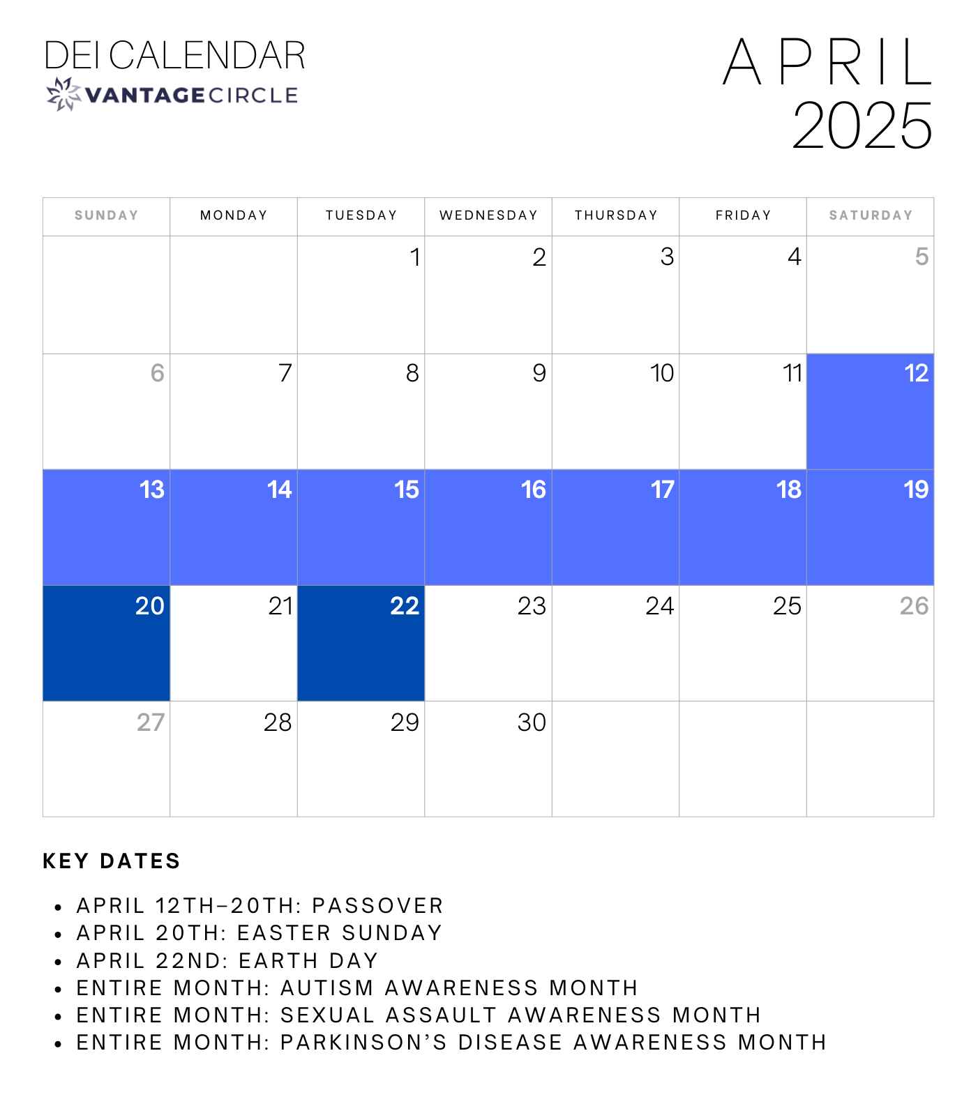 DEI Calendar 2025 Key Dates For Celebrating Diversity And Inclusion At Work