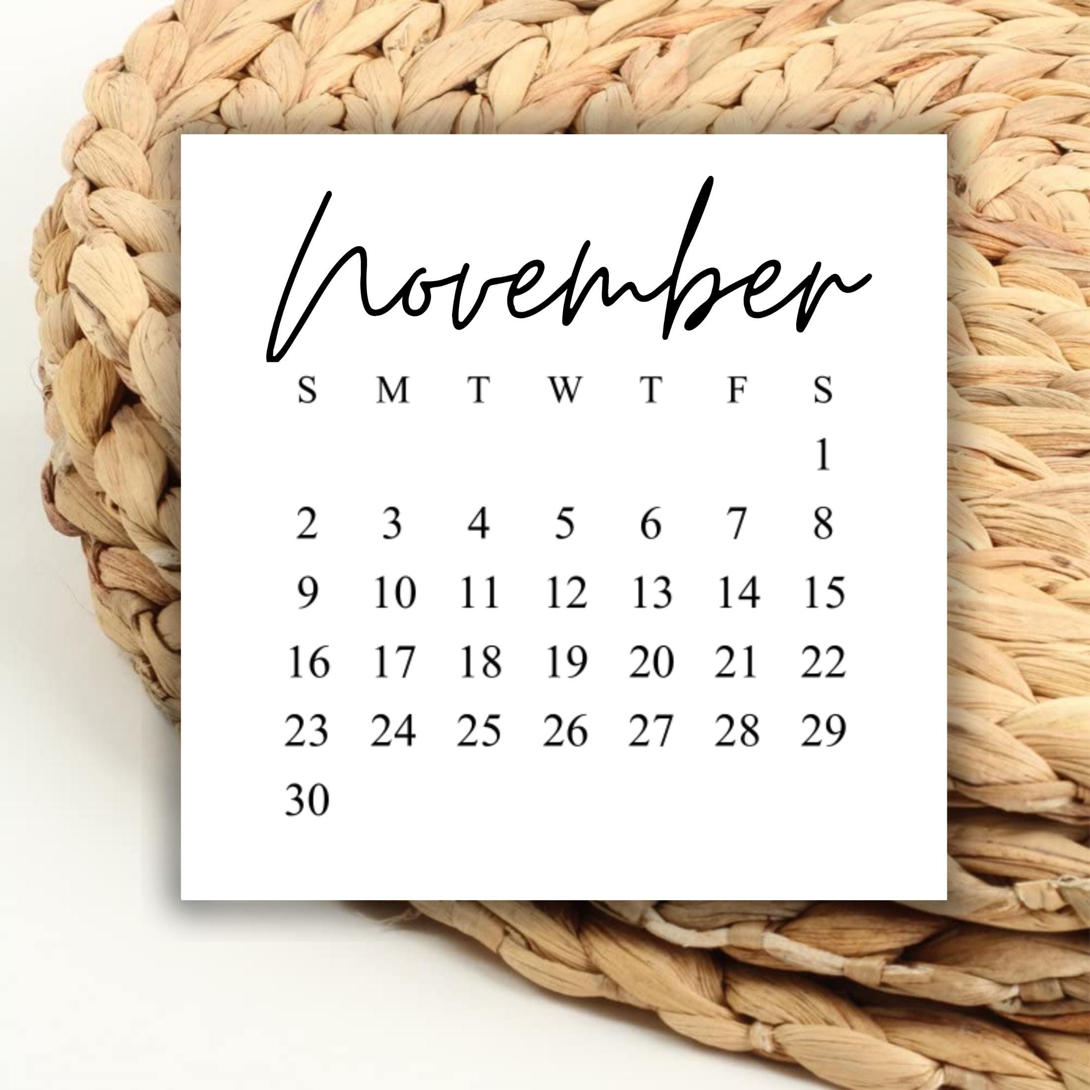 November 2025 Calendar With Dates
