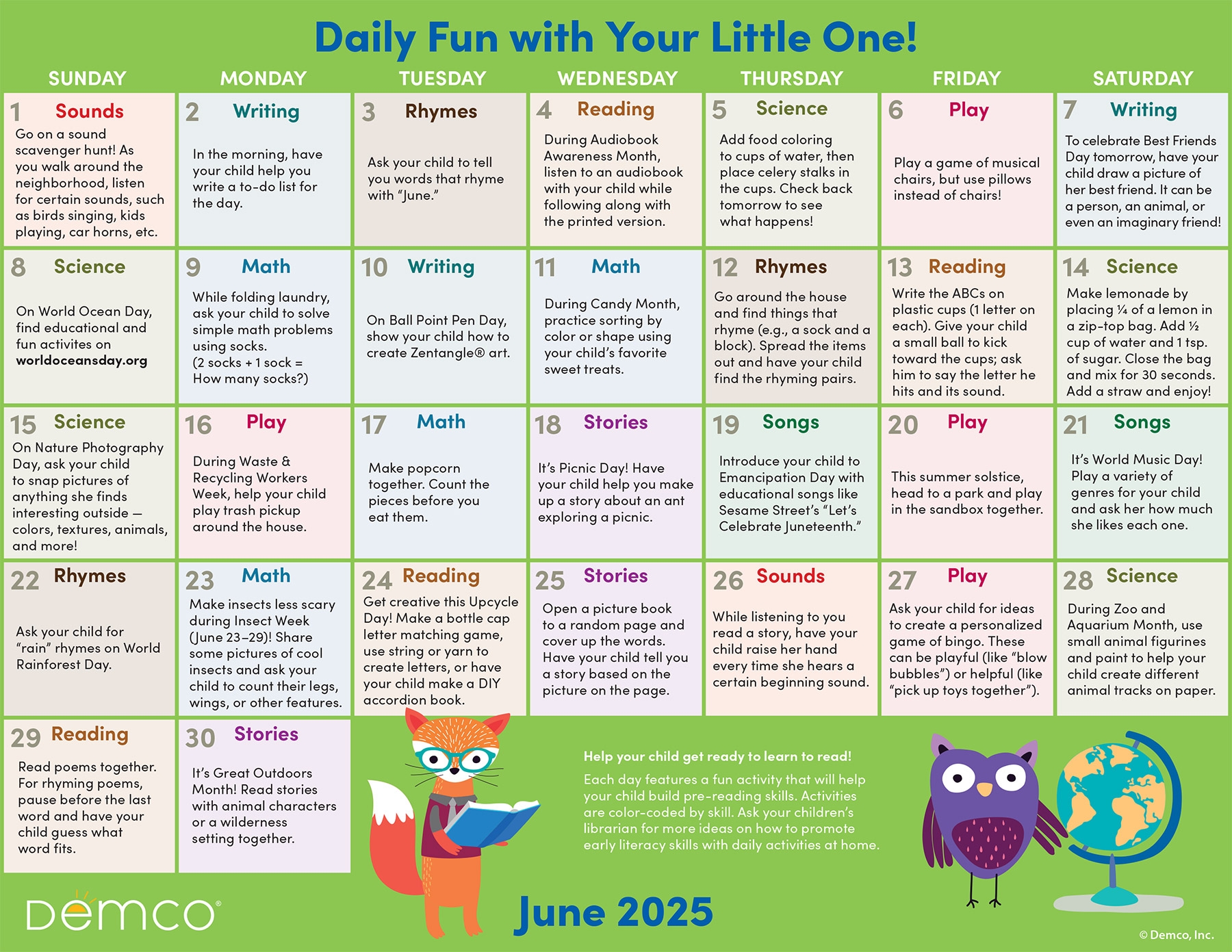 Early Literacy Activities June 2025 Activities Books And More 