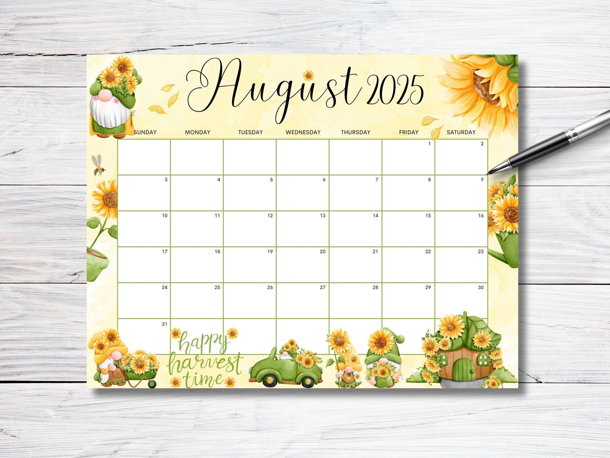 Printable Month Calendar August 2025