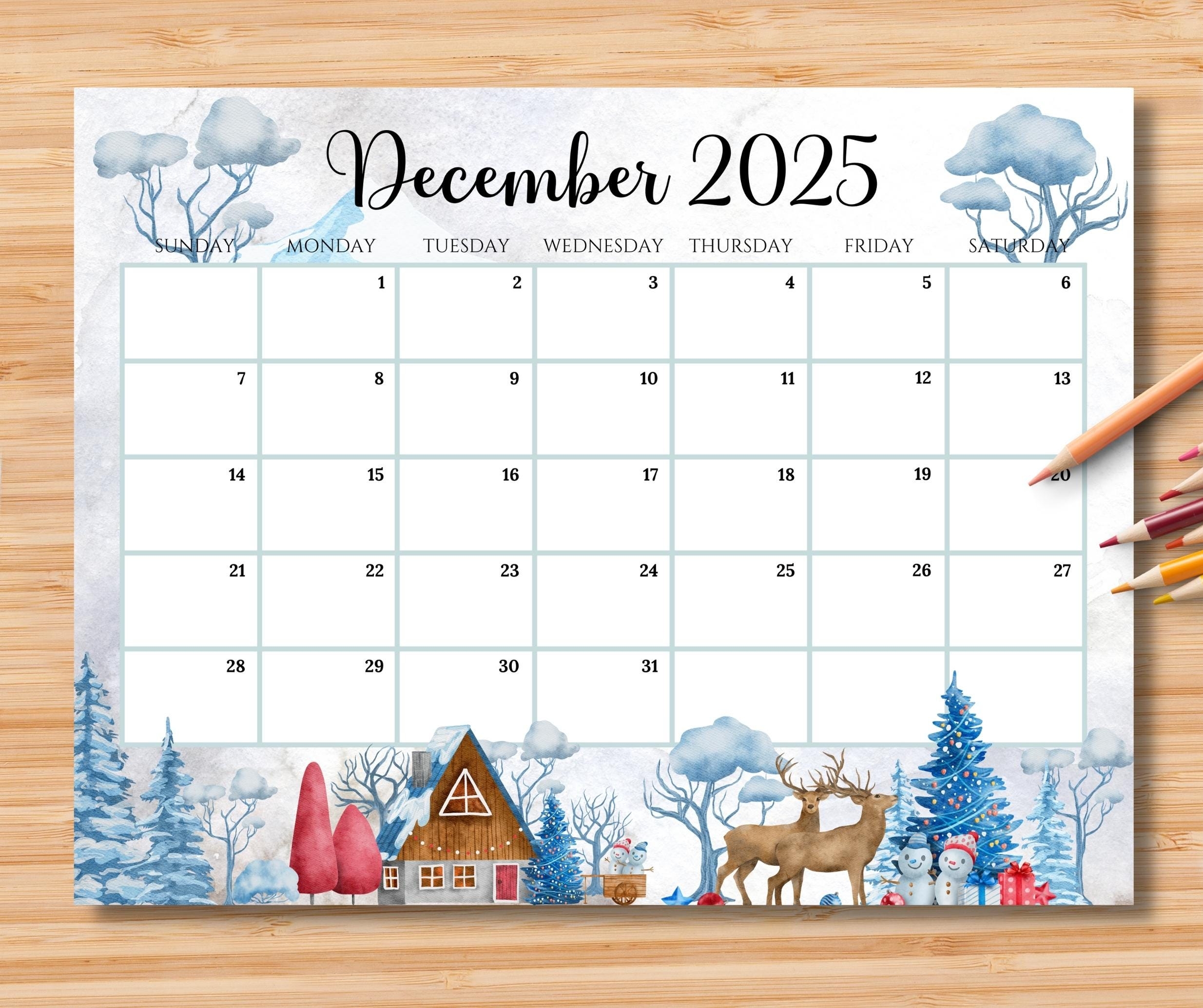 Weekly Calendar December 2025
