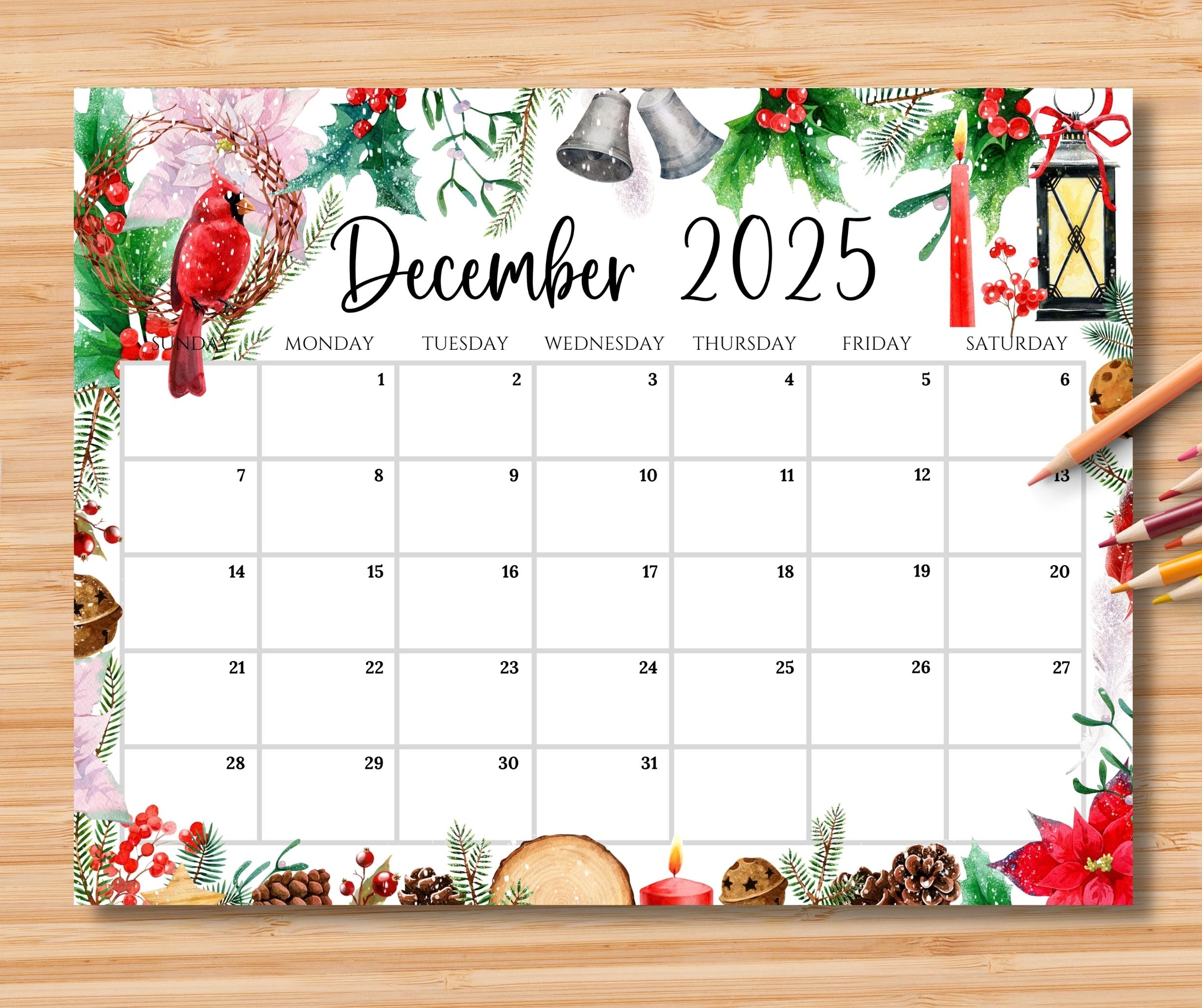 December 2025 Calendar Ideas
