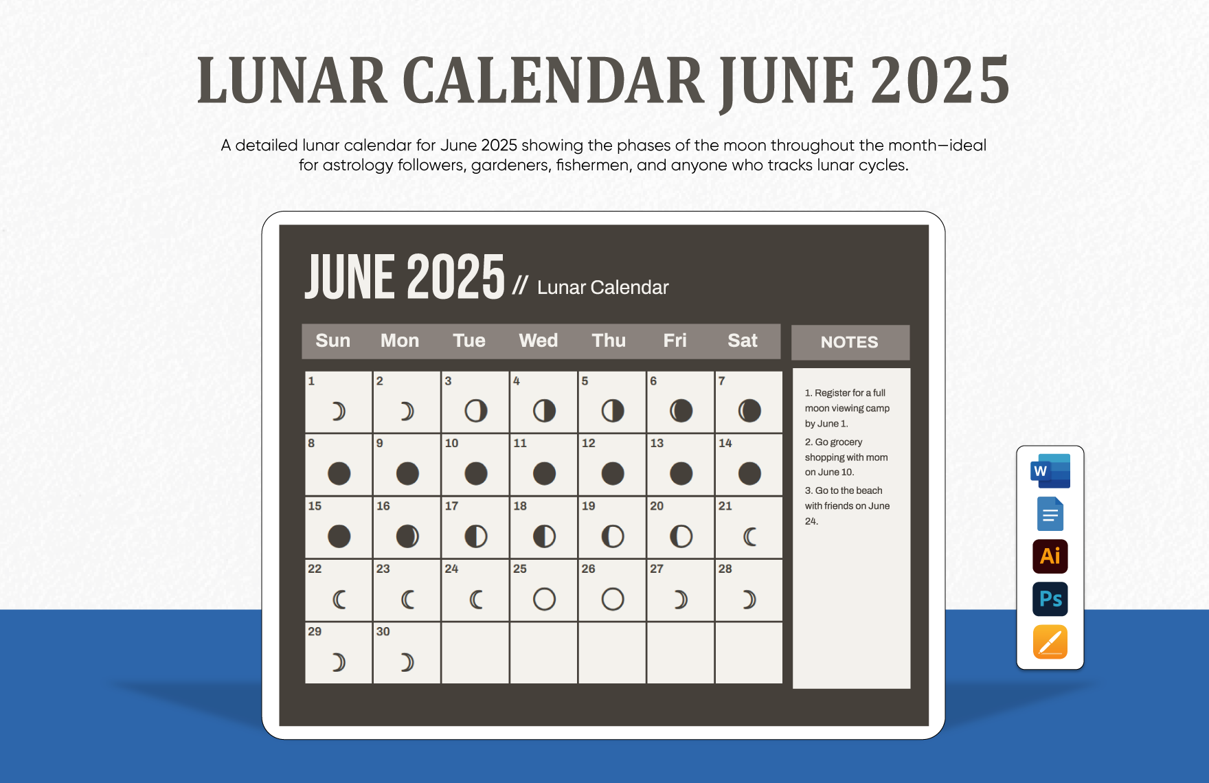 Editable June Calendar Templates To Download