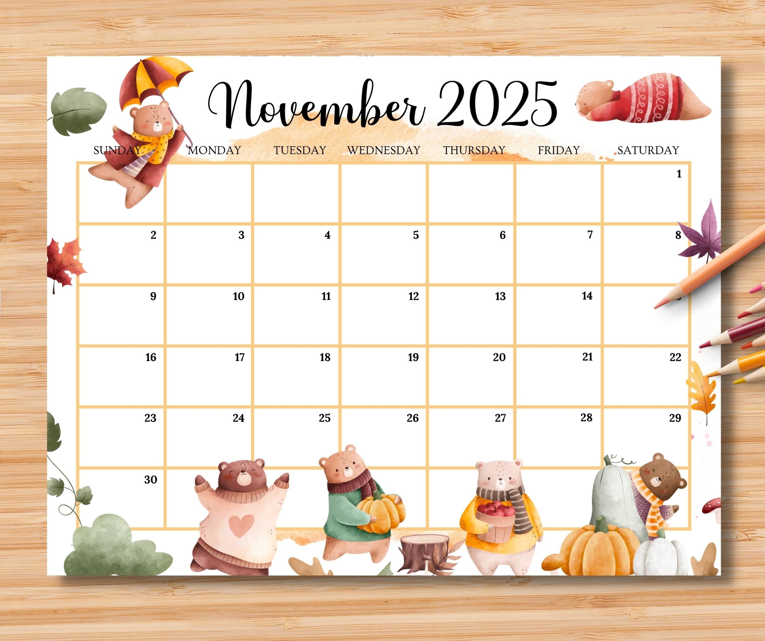 November 2025 Calendaer