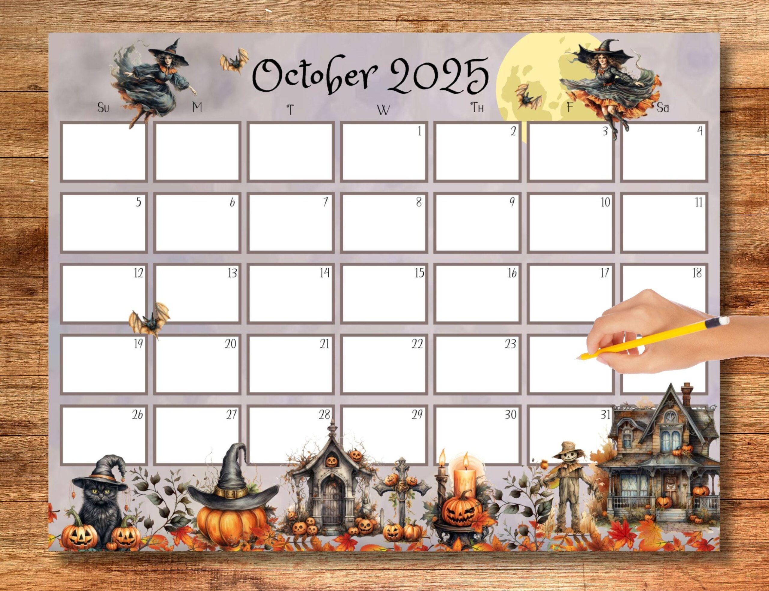 October 2025 Calendar Image