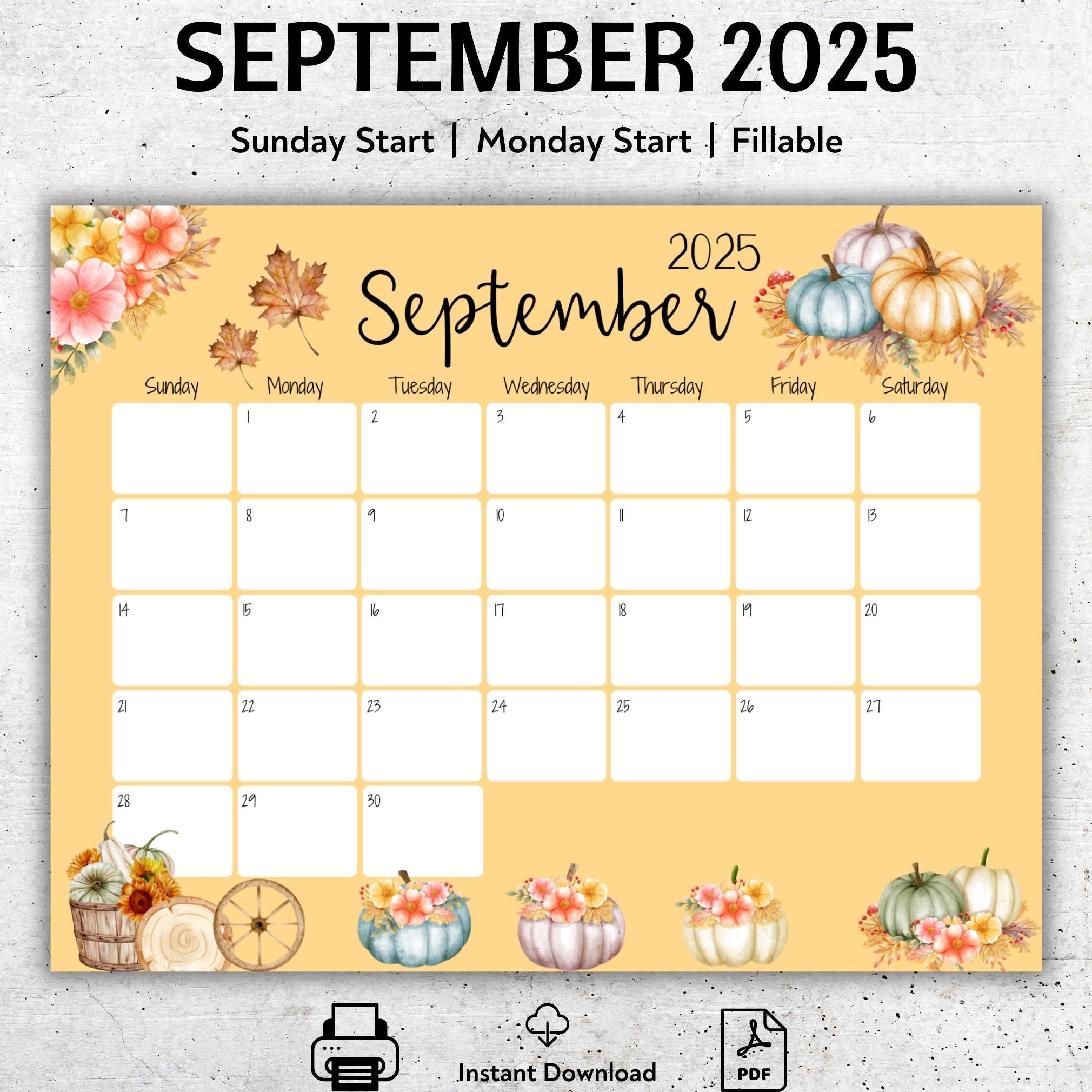 EDITABLE September 2025 Calendar Homeschool Calendar Kids 