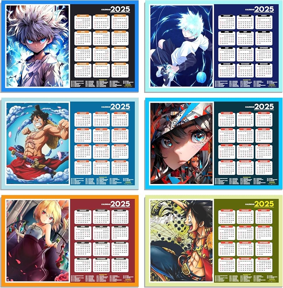 ESCAPER Anime Wall Calendar 2025 Hanging 45 X 30 Cm Anime Wall Calendar 2025 One Piece Anime Wall Calendar 2025 Anime Gifts Anime Wall D cor 