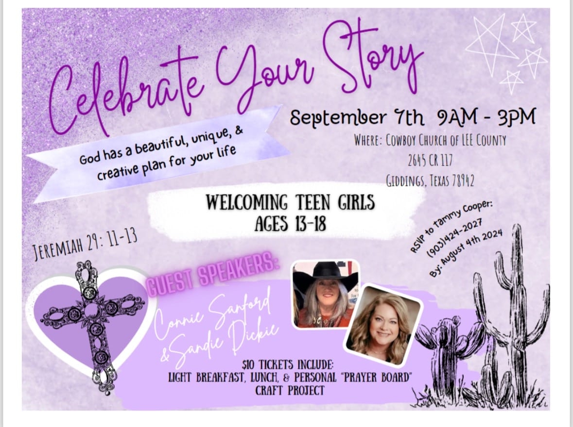 Events For March 2025 Cowboy Church Event Calendar