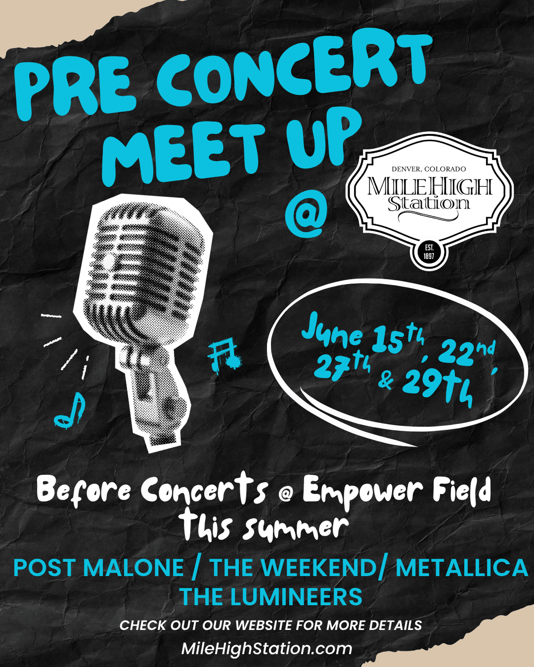 Events From June 15 October 19 Mile High Station