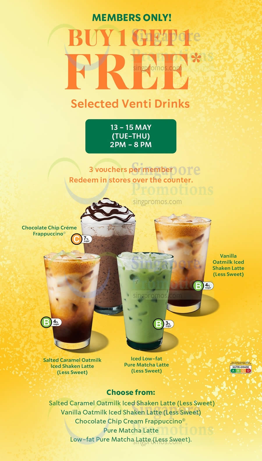 EXPIRED Starbucks Singapore Offers 1 for 1 Venti Drink Deal For Members From 13 15 May 2025 2pm To 8pm