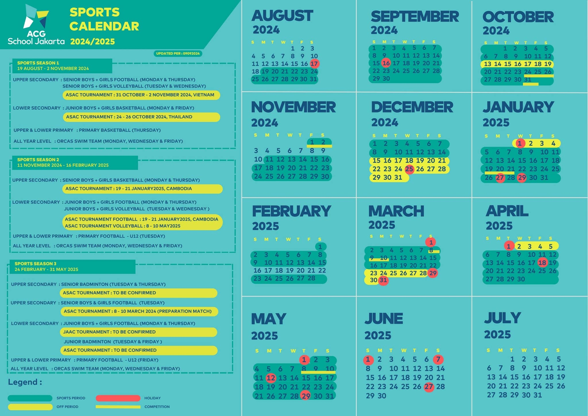 Extra Curricular Activities ECA Calendar 2024 2025 By ACG Schools Issuu