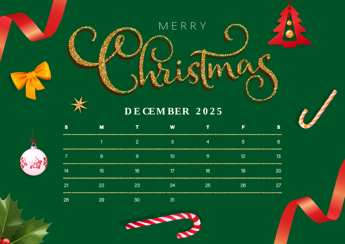 Calendar Wallpaper December 2025