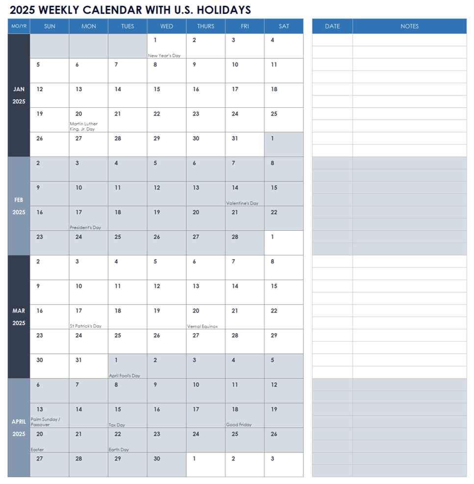 July August 2025 Calendar Excel