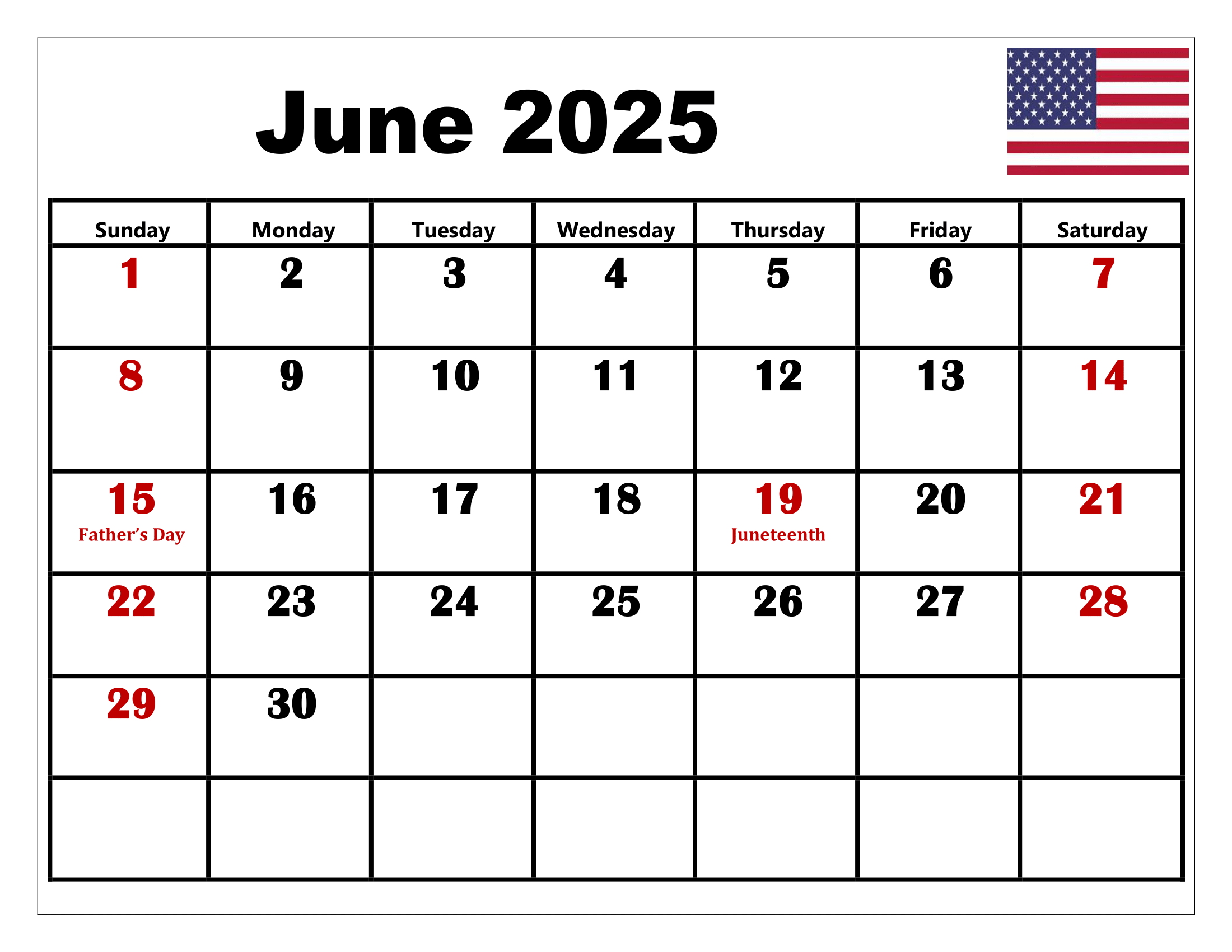 June To July 2025 Calendar S-S
