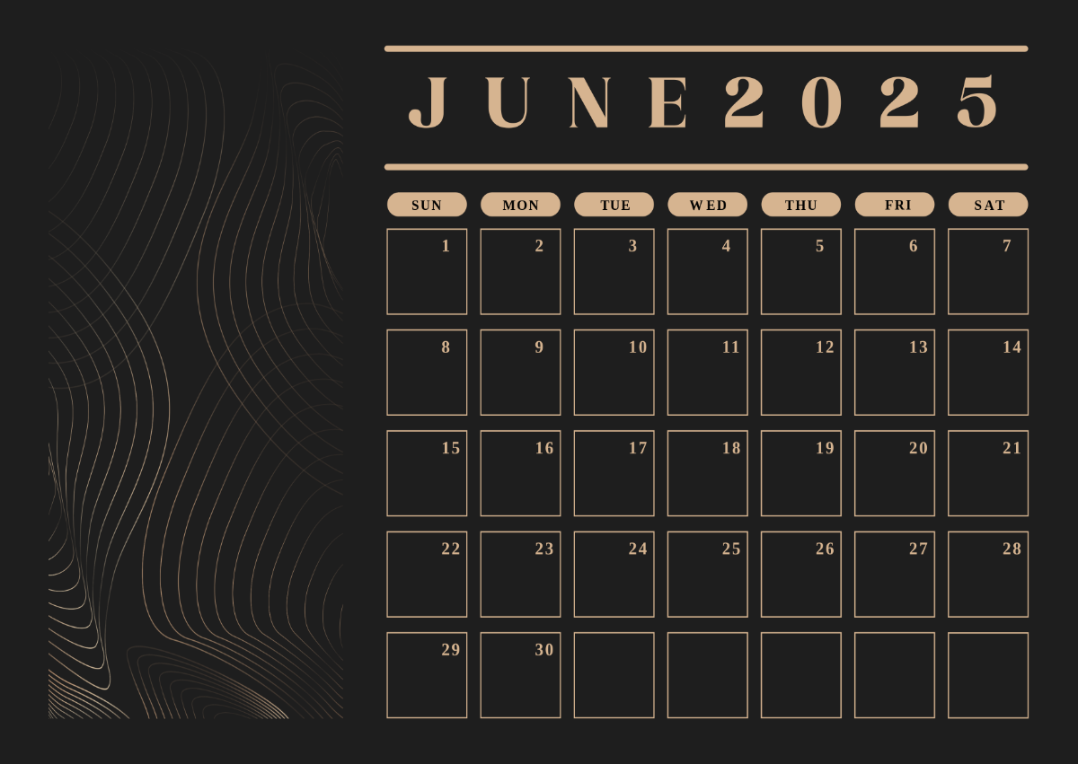 Free June 2025 Calendar Templates To Edit Online