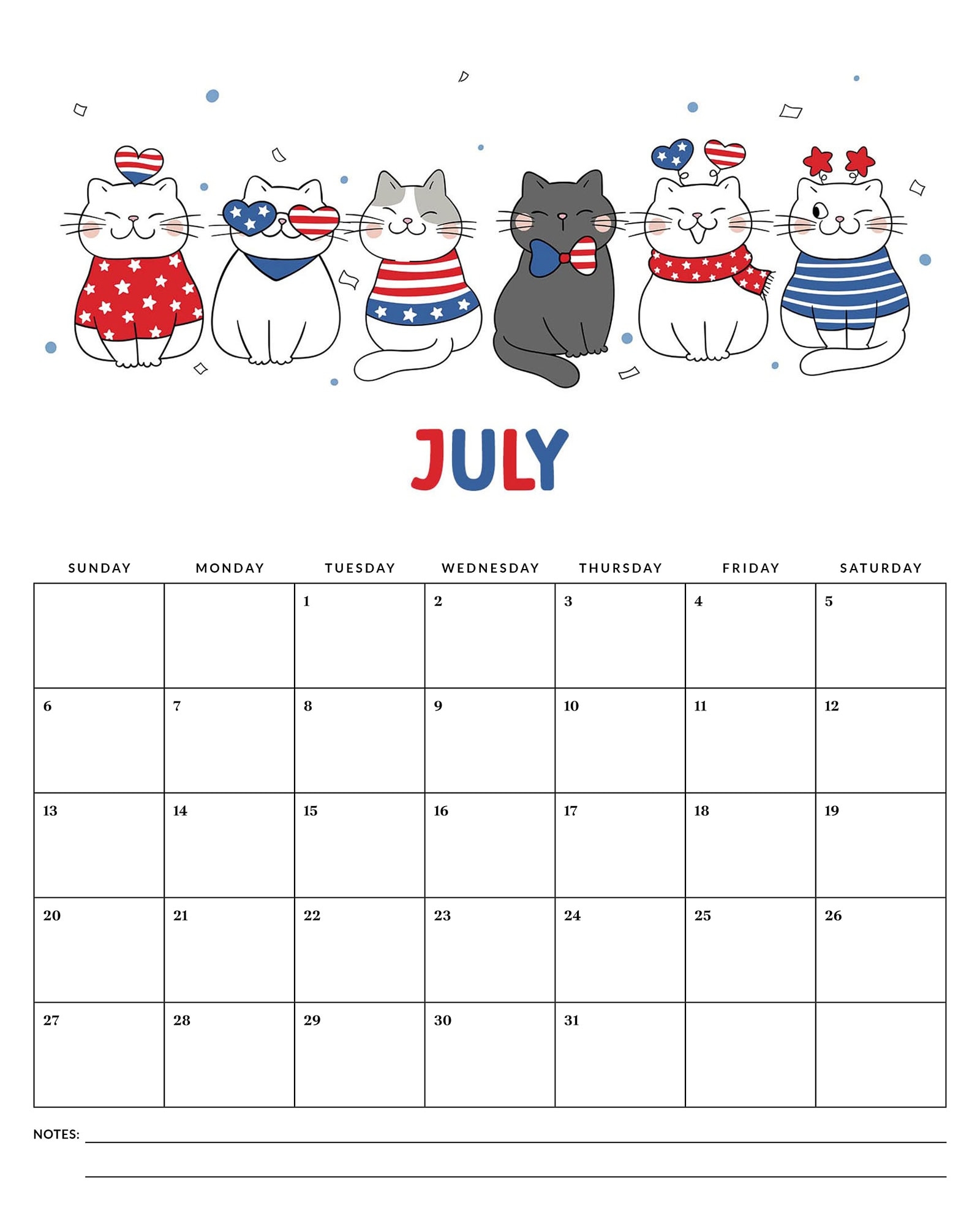 Free Printable 2025 Cute Animals Calendar The Cottage Market